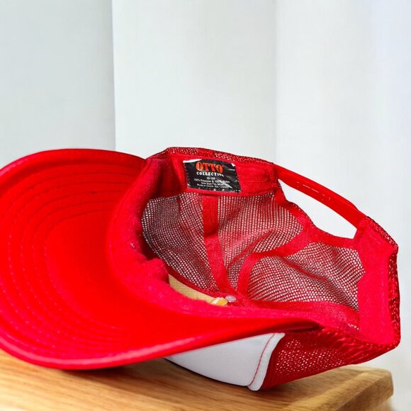 Golf Boys Green Club Trucker Hat Red & White Mesh foam Snapback Otto OSFM - Picture 5 of 6